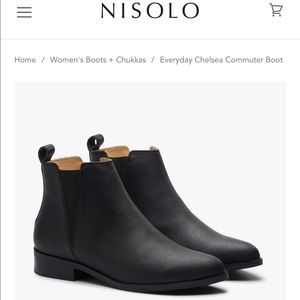 Nisolo Black Chelsea Commuter Boots - 7.5
